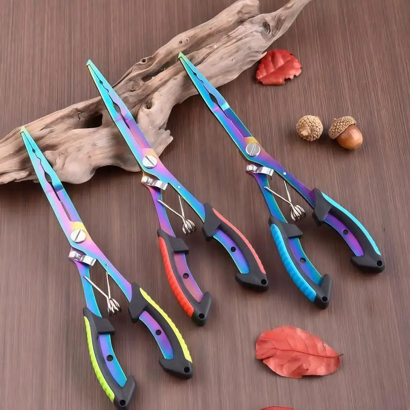 1/2 Pcs Color Titanium Extended Lure Fishing Clamp Control Fish Hook Removal Fishing Tool Multifunction Lure Fishing Clamp