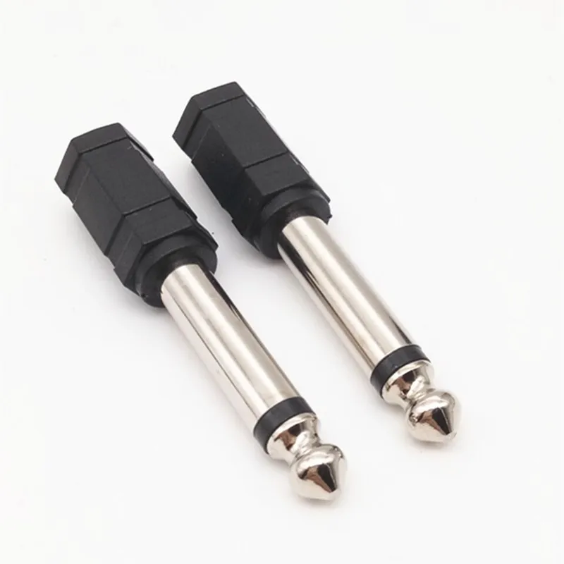 2/5/10pcs 6.5 to 3.5mm Mono Plug Female Stereo Connector Audio Converter Jack Socket Gold Plated Durable Earphone Adapter B5