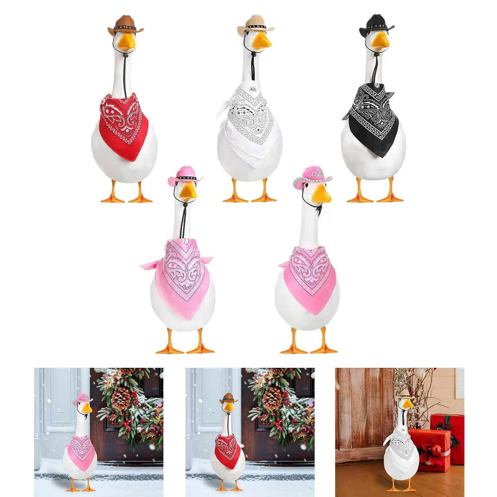 Goose Outfit Garden Decor Housewarming Gift Creative Design Yard Statue Costume for Garden Office Living Room Lawn Patio