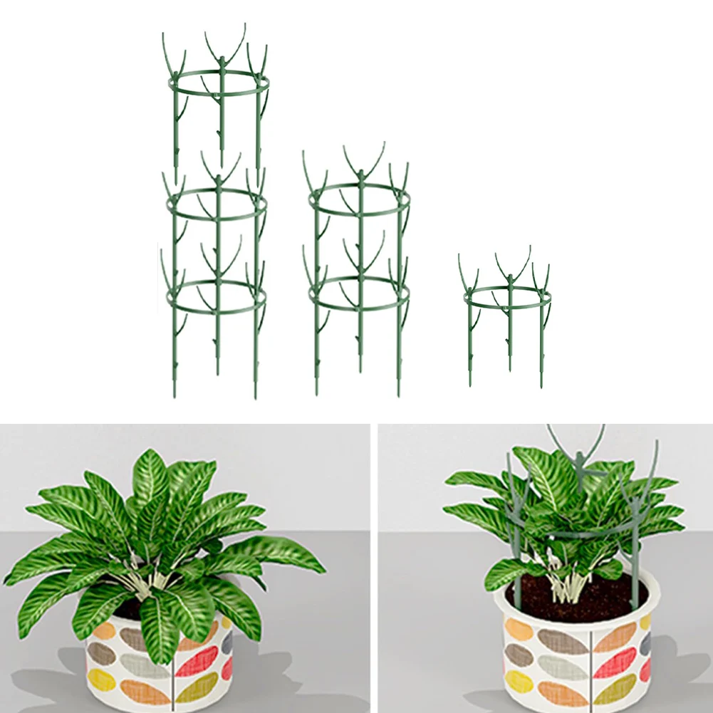 

Vegetable Garden Plant Trellis Plant Support Rings Antirust Double Layer Green Plastics Single Layer Triple Layer
