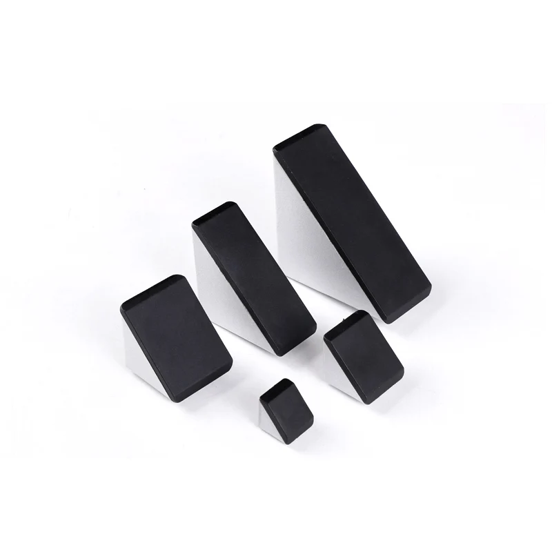 10pcs 2020 3030 4040 3060 4080 Corner Bracket Fitting Black Angle Aluminum Connector with Cap For Industrial  Profile