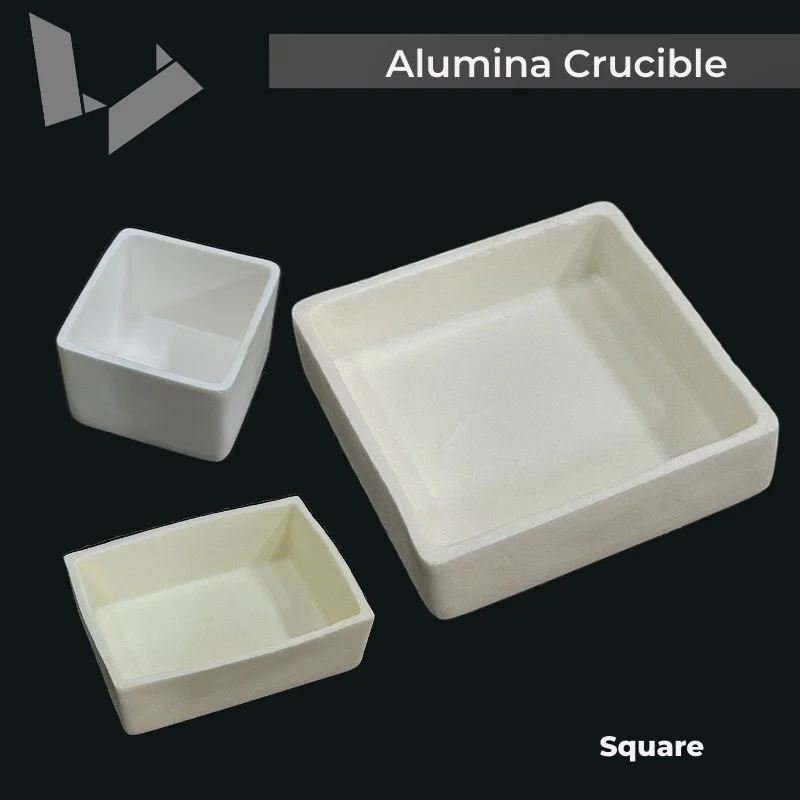 Square Alumina Trays Vented Sagger zirconia sinterization Crucible with Lid and Ventilation holes