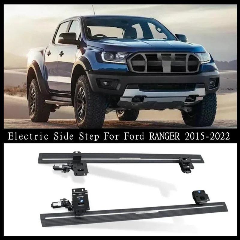 

New！ Automatic Side Step For Ford RANGER 2015 2016 2017 2018 2019 2020 2021 2022 Electric Control Running Boards Switch Door Con