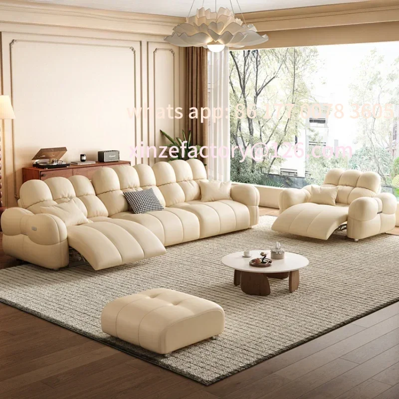 

Customizable talian Designer Luxury Electric Reclining Lounge Sofa - Fancy Loveseat for Stylish Living Room