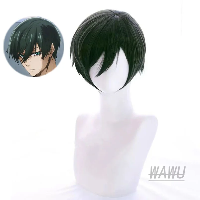 

BLUE LOCK Rin Itoshi Cosplay Costume Short Party Hair Anime Wig Wigs