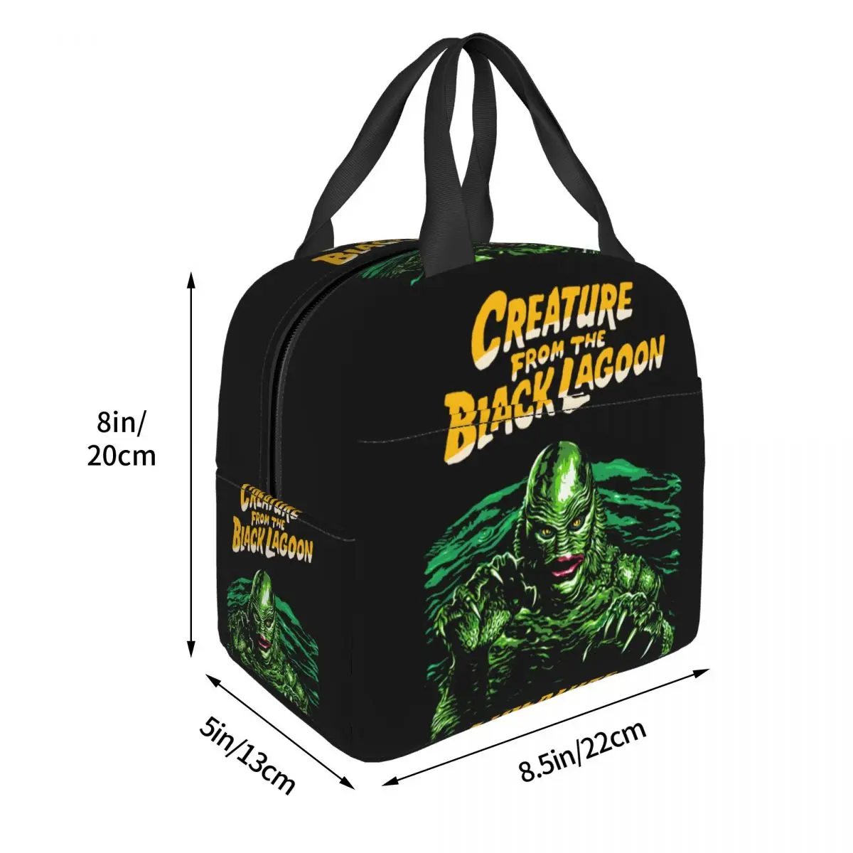 Creature From The Black Lagoon Insulated Lunch Bag for Women Halloween Horror Movie Resuable Cooler Thermal Food Lunch Box Tote