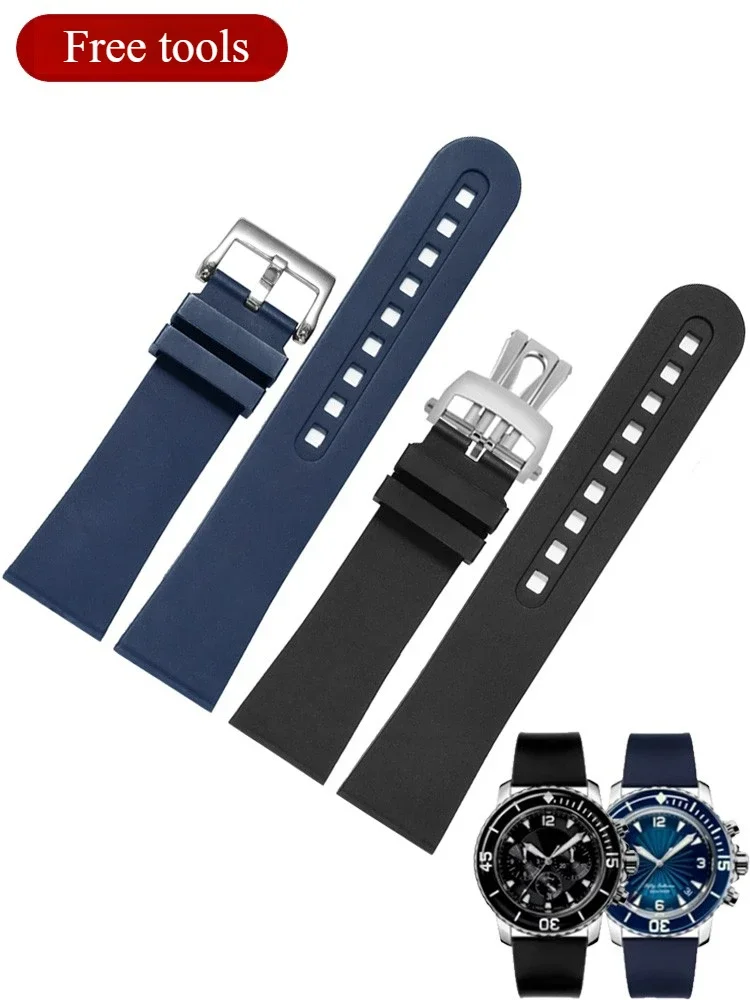 

Suitable for Blancpain Fifty Fathoms 50 Finds 5015 5200 Series Fluororubber Watch Strap Men's Accessories 23mm
