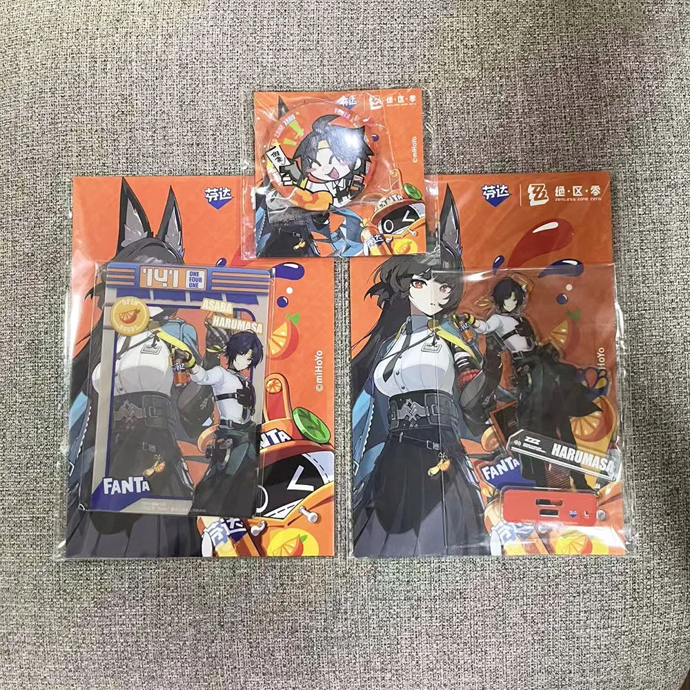Sunsyea Zenless Zone Zero Merch Oficial miHoYo Original Hoshimi Miyabi Tsukishiro Yanagi Asaba Harumasa Bangboo Standee Distintivo
