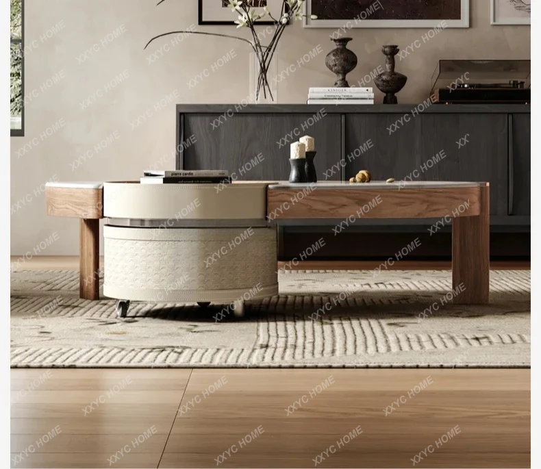 Italian minimalist coffee table designer creative special-shaped microcrystalline stone small apartment coffee table