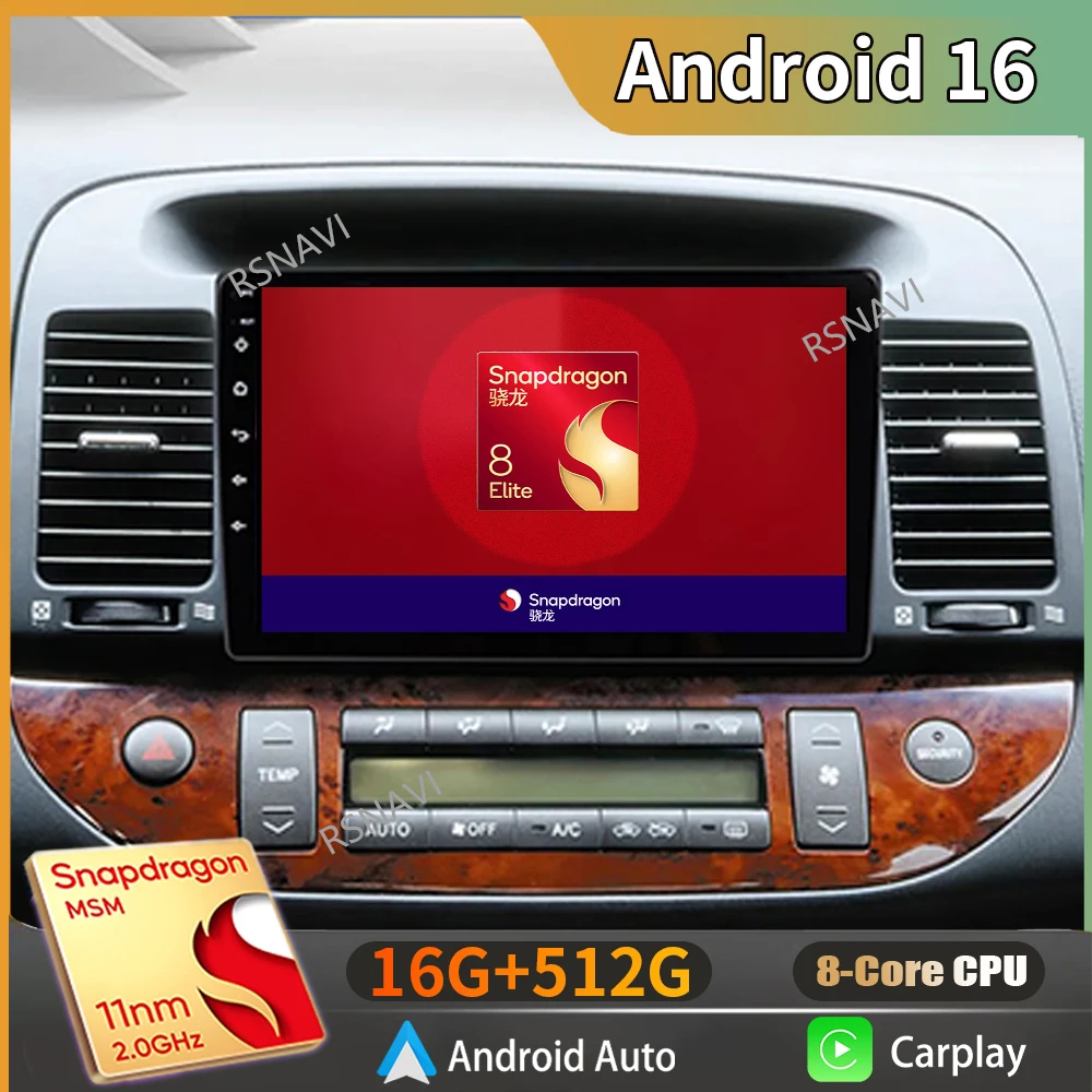 Android 16  Android Car For Toyota Camry 5 XV 30 2001 - 2006 Radio Multimedia Video Player stereo BT GPS
