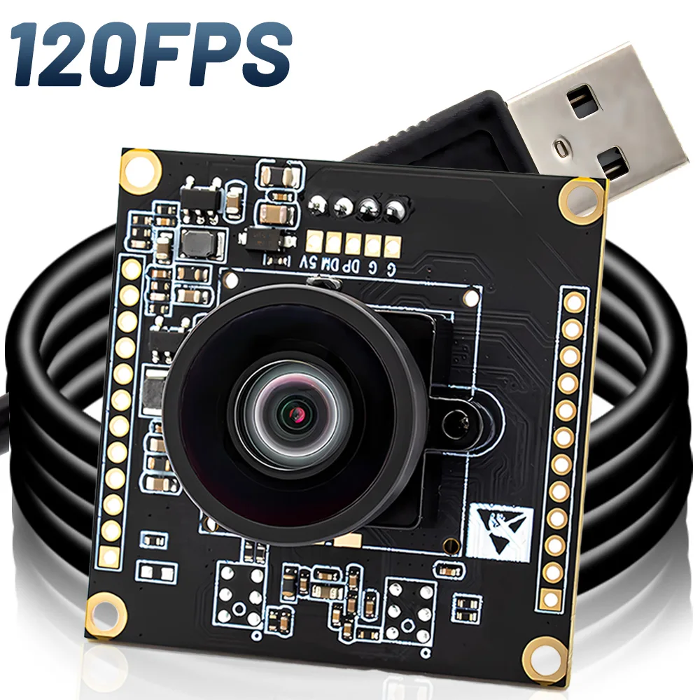 

High Speed USB Camera 120FPS 1080P HD PC Webcam Plug And Play 20FPS 12MP 1/2.3" IMX577 CMOS With No Distortion Lens Video Live
