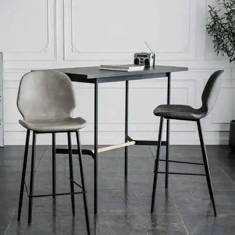 

Wrought Bar Modern Iron Chairs Minimalist for Bar Commercial Nordic Designer Leisure Creative Coffee Shop Bar Chair