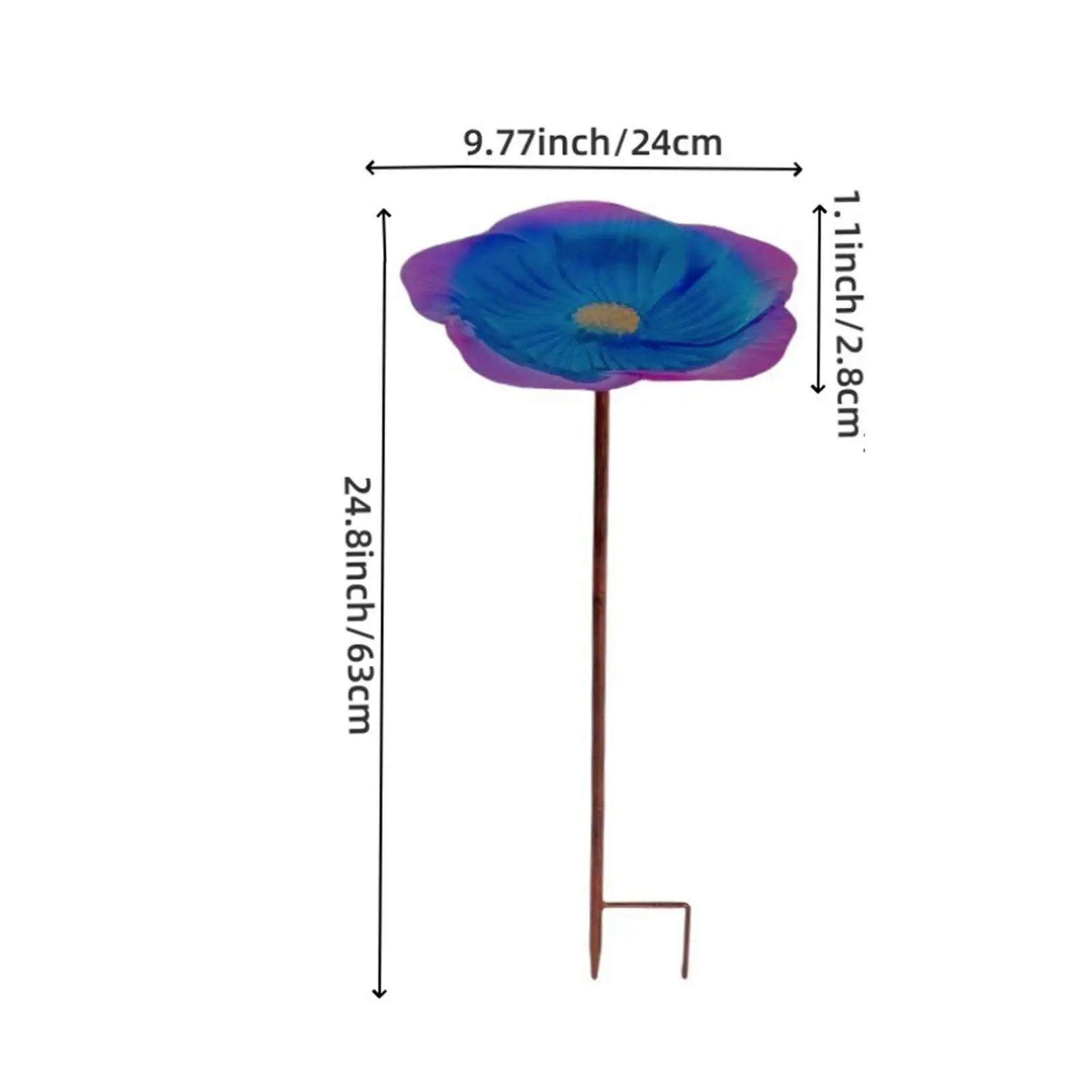 Vogel bäder für den Außenbereich dekorativer abnehmbarer Ständer 10 ''Durchmesser Vogel häuschen mit Metall pfahl für Terrasse Hinterhof Rasen Hof Vogel liebhaber