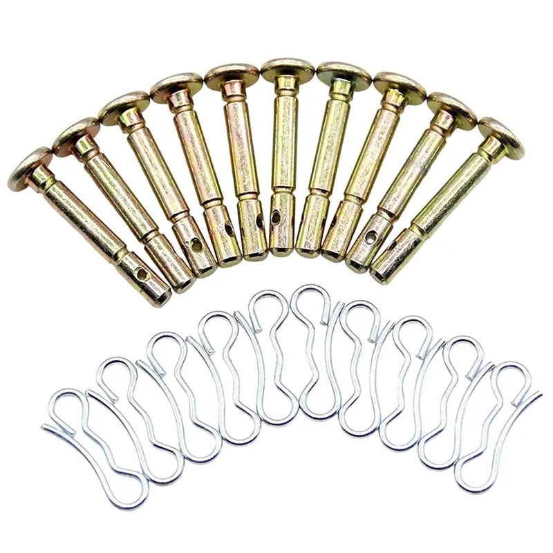 

Запасные части для снегоуборщиков N96R - 10 шт. шплинтовых и 10 шт. разрезных шпилек из цинкового сплава для различных моделей