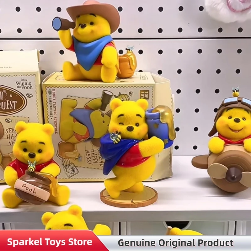

Genuine Disney Winnie The Pooh 100th Honey Quest Series Blind Box Cute Desktop Ornament Anime Figure Doll Mystery Box Toys Gift