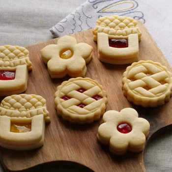 Jam Sandwich Cookie Cutter Biscuit Mold 3D Christmas Plastic Pressable Fondant Cookie…