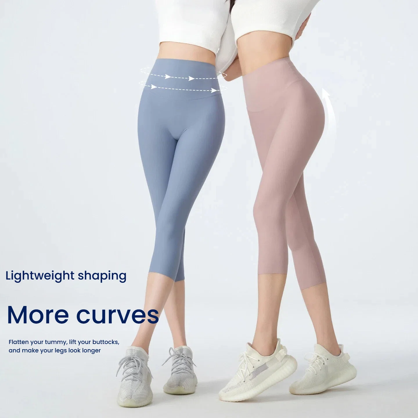 

Women's Shark Leggings Summer Thin High Waist Tummy Control Butt Lift Plus Size Yoga Pants Outer Wear Slim Fit Sports Leggings