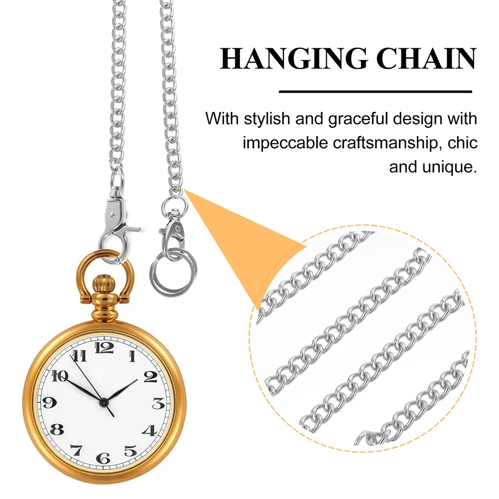 

4 Pcs Metal Waist Chain Decorative Pocket Watch Pants Jean Belt Decorate Handbags