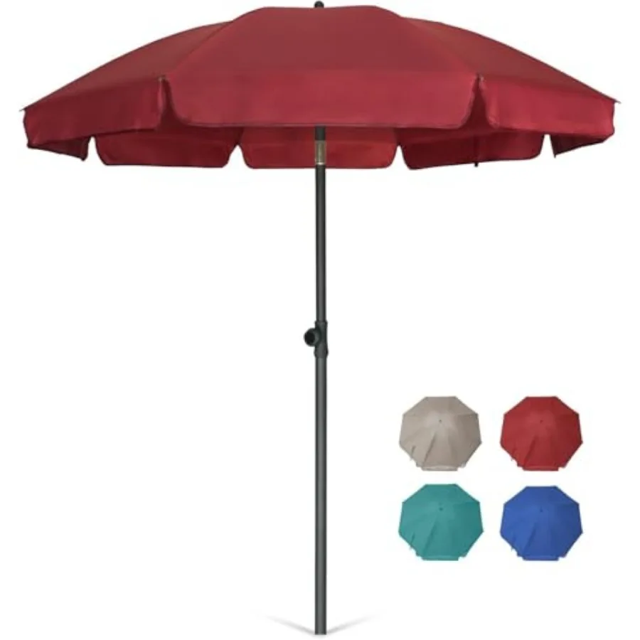 Patio Umbrella, 6.5 Feet Outdoor Table Umbrella with Tilt Steel Pole, UPF50+ Protection, Great for Outdoor Garden Backyard