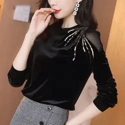 Commuter Versatile Temperament Women's Clothing 2023 Autumn and Winter New Round Neck Long Sleeve Solid Color Trend Pullover