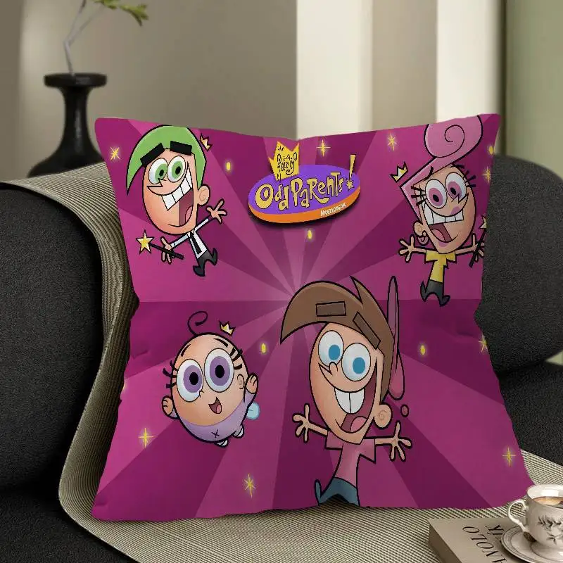 كارتون The Fairly OddParents وسادة هدية ديكور مكتب المنزل غرفة نوم أريكة غطاء وسادة السيارة 45x45 #5