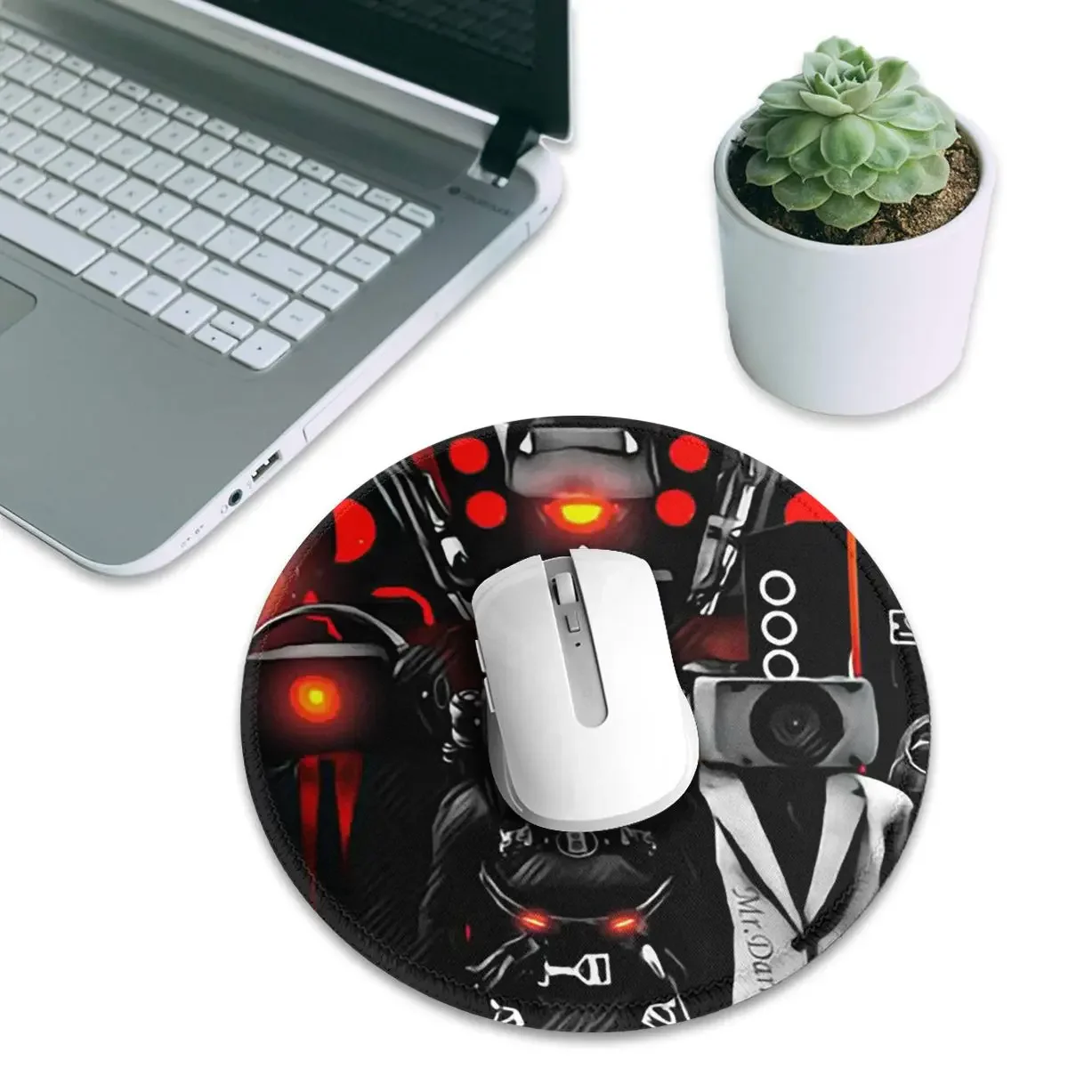 Game Titan Speakerman Skibidi Toilet Round Mouse Pad Computer Keyboard Mouse Mat Gaming PCDesk Mat Office Accessories Table Mats