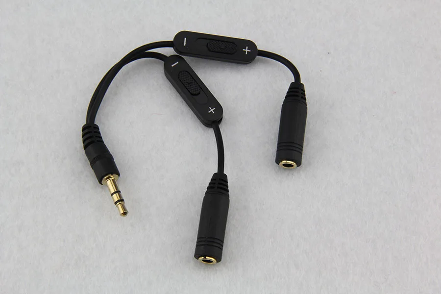 Jack 3.5 Bộ Chia Nam Đến 2 Nữ Jack Âm Thanh Stereo 3.5Mm Cáp Chia Cổng Adapter Âm Lượng Tai Nghe Điện Thoại cáp AUX