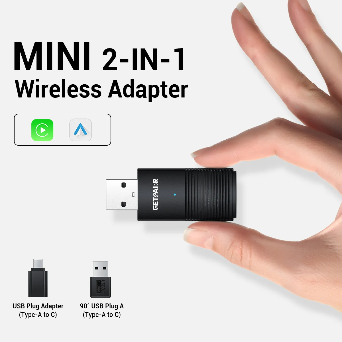 

Mini Wireless CarPlay Adapter Car Play Dongle Bluetooth WiFi Fast Connect Plug and Play for OEM Wired CarPlay Car New