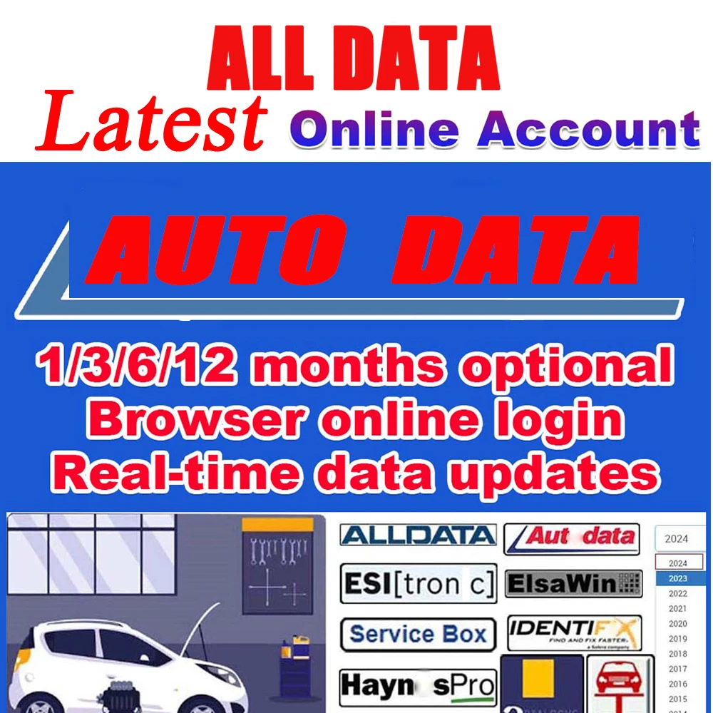 

All Data AUTO DATA Online Account 1/6/12 Month for Auto Truck Repair Software Online Login Workshop for VIN Engine Diagram