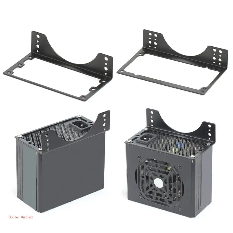 Aluminum PC Power Supply Frame 12cm 14cm Fan Bracket Case Cooling Base