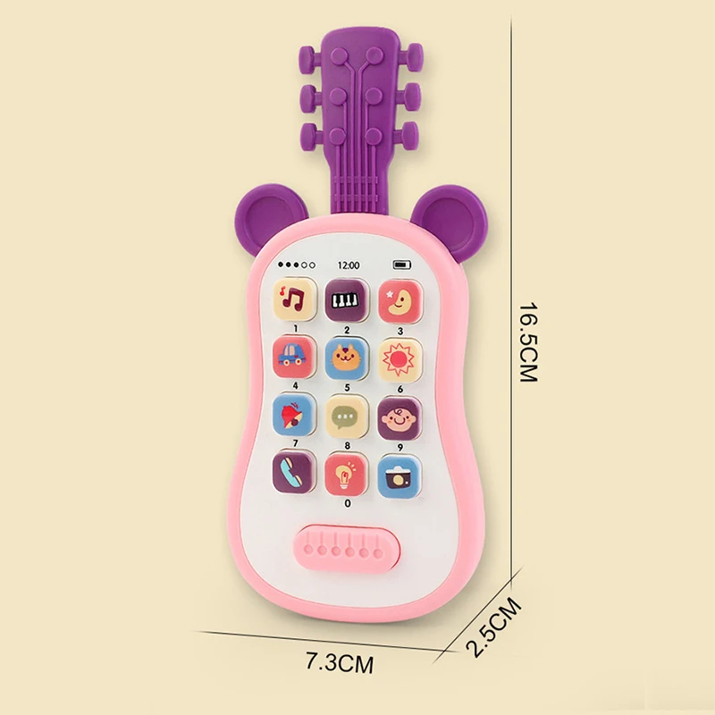 Juguetes de guitarra para teléfono, música para bebés, teléfonos con sonido, juguetes para dormir, teléfonos analógicos para chico, juguetes educativos para edades tempranas, regalos para niños