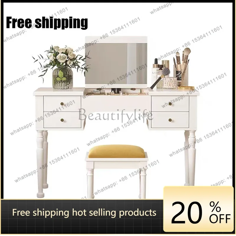 Factory Direct   American light luxury retro dresser, American simple and high-end combination