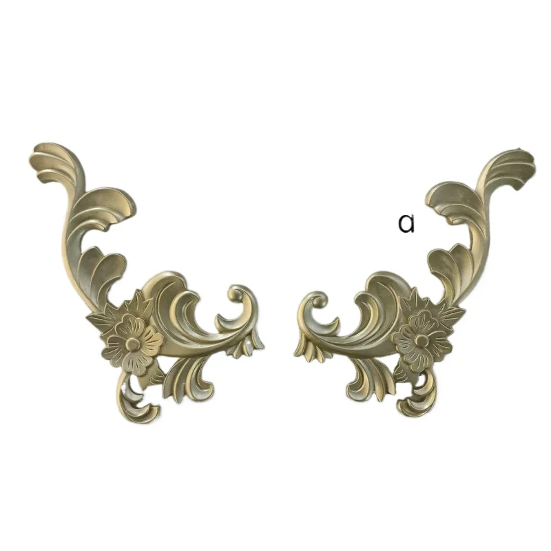 French carved decoration decals PVC hollow flowers relief floral background for floral wall furniture picture frame background