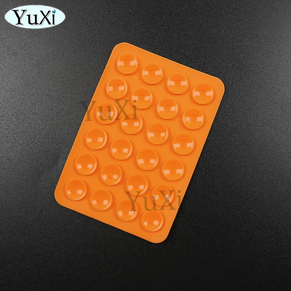 5Pcs Silikon Saug Telefon Halter Multifunktionale Saugnapf Matte Wand Stehen Anti-Slip Einseitige Fall Montieren Zurück Aufkleber