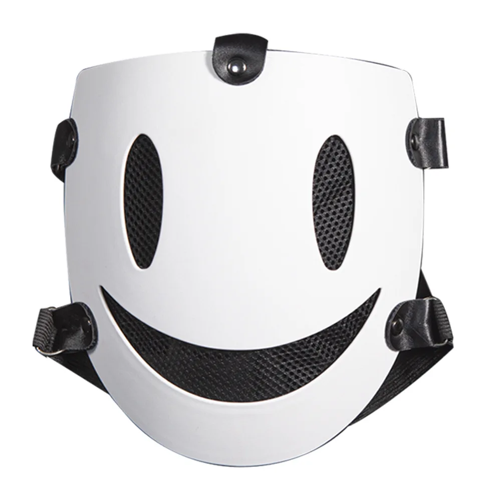 ญี่ปุ่นหน้ากาก Tenkuu Shinpan High-Rise Invasion หน้ากากคอสเพลย์หน้ากากสีขาวญี่ปุ่น SAMURAI เครื่องแต่งกาย Props สีขาวหน้ากากยิ้มตลก