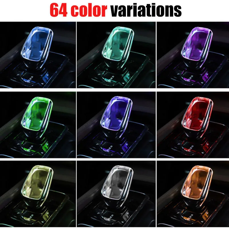 

For VOLVO S60 S90 XC60 XC90 V60 V90 Crystal Gear Shift Knob Chassis Car Accessories Stick Head Auto Accessories 64 Colors RGB