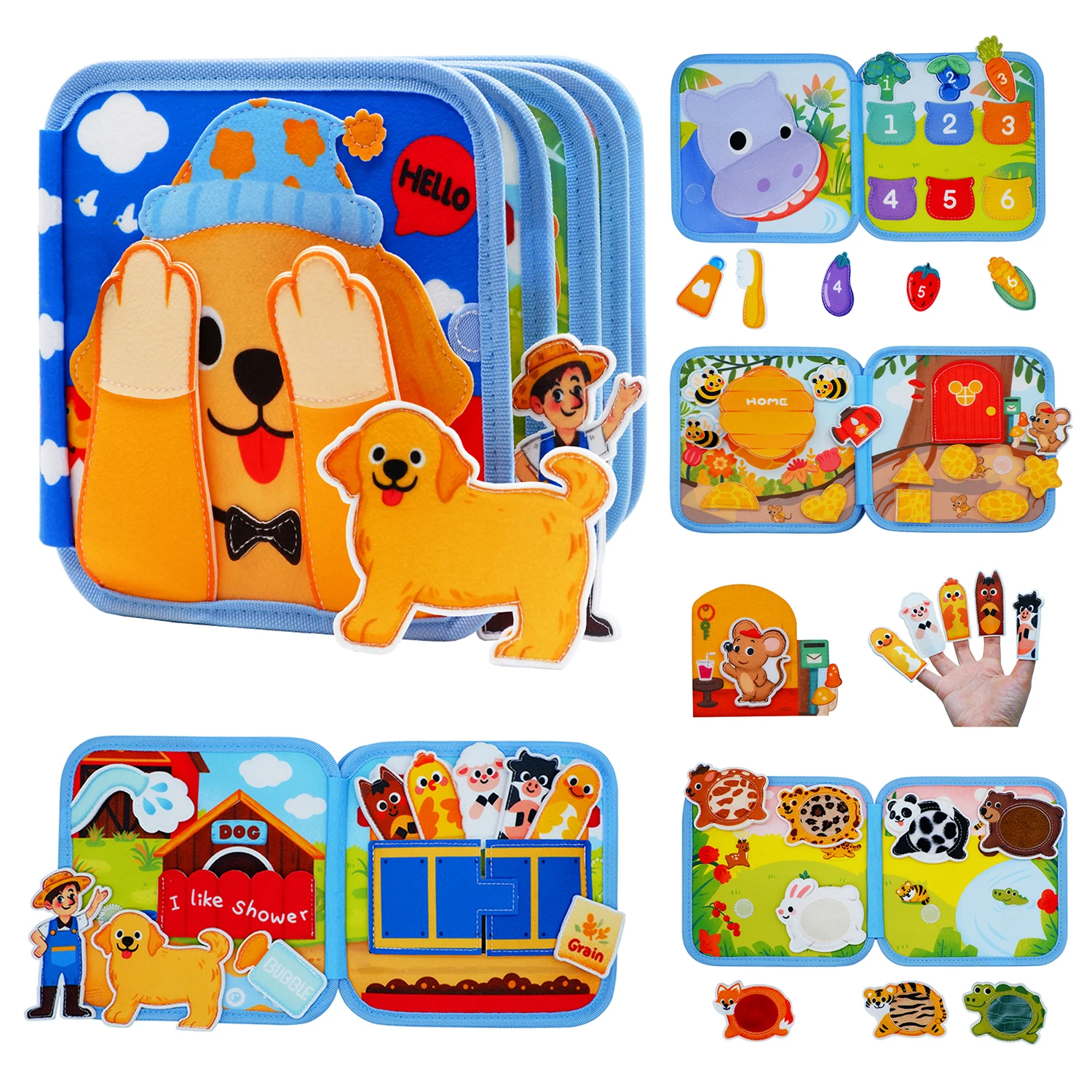 Soft Educational Cloth Book for Babies 4