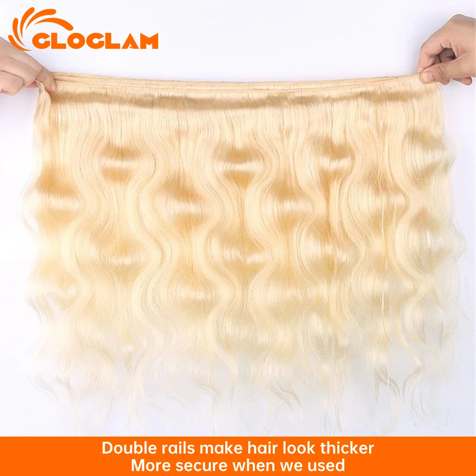 613 شقراء الجسم موجة 100% حزم الشعر البشري ريمي وصلات شعر بشرية للنساء 30 32 34 36 38 40 بوصة حزم لحمة مزدوجة