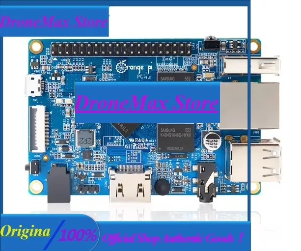 DroMaOrange Pi PC Single Board Computer With Allwinner H3 Quad-Core, 1GB RAM, HDMI, Ethernet, Camera Interface, And Raspberry Pi