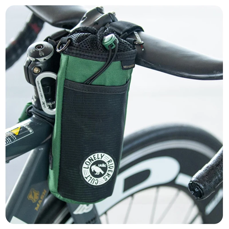 ULAC MTB Front Bar Kettle Pouch Heat Insulated Road Bike Water Bottle Bag Cycling Gear Storage Bagpack Bicycle Drink Cup Pannier