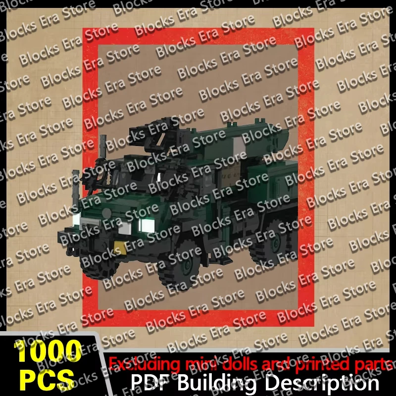 QWERT Military Tactical Truck Model MOC Building Bricks War Equipment Style Modular Technology Gifts Holiday Assemble Toys Suit