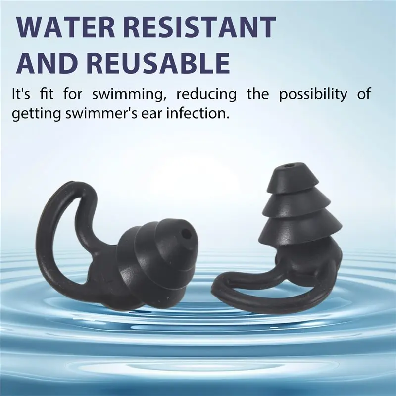 [NEW!A25P】 Soundproof Earplugs Three Layer Silicone Earplugs Waterproof Swimming Ear Plugs Sleep Noise Reduction Comfortable Dur