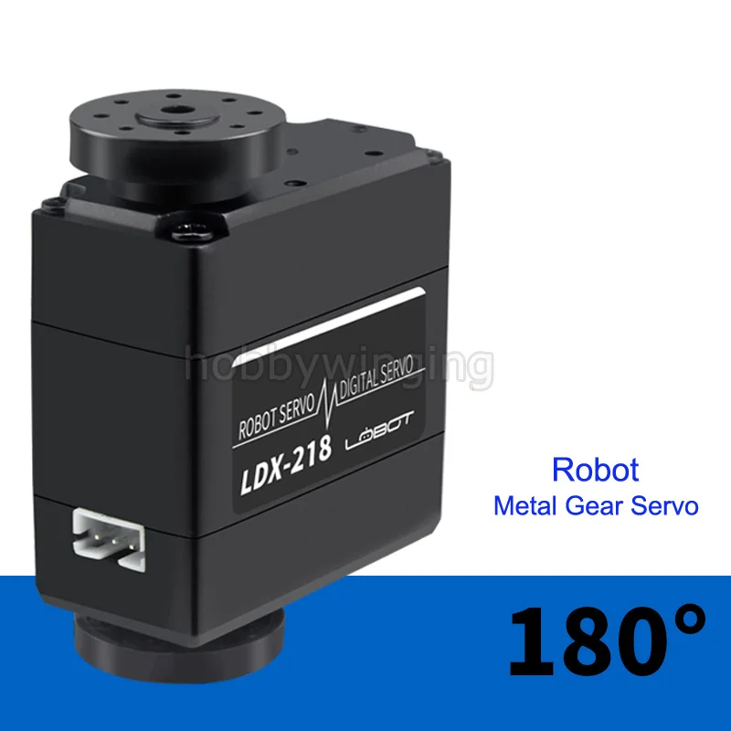 2 pçs/lote 180 graus 15kg/17kg servo digital biaxial Ldx-218 engrenagem de metal alto torque para android manipulador braço mecânico robô