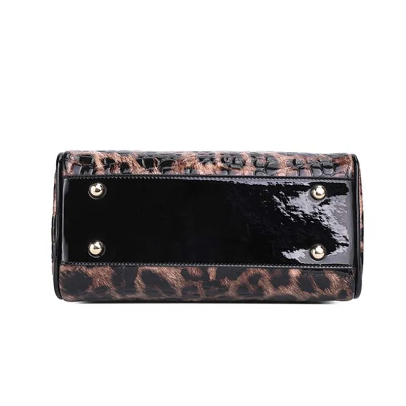 Women\'s handbag 2023 New Leopard print cowhide Leather Luxury Handbag High Quality Genuine leather Handbag women\'s leather bag