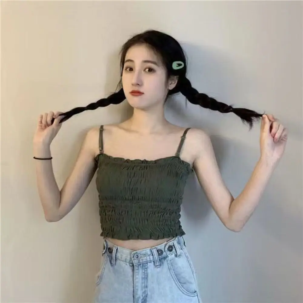 Sling Vest Strapless Tube Top Elastic Outer Wear Tube Top Beautiful Back Underwear with Breast Pads Sexy Sling Women Girls