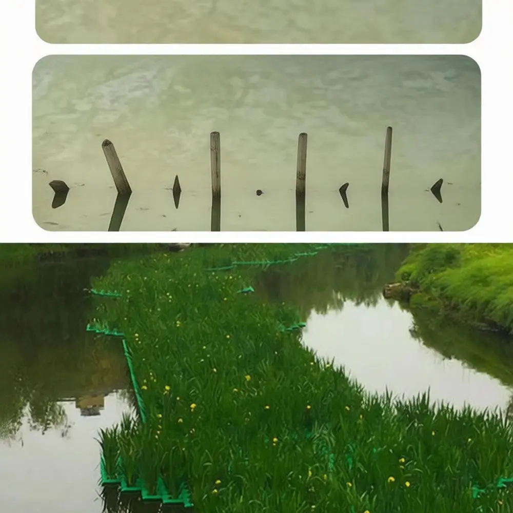 Ecological Floating Planting Bed Circular Water Garden Tray Hydroponic Support For Wetland Restoration Greenery Unit