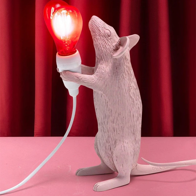 Heart shaped mouse lamp creative decorative lamp, bedside lamp , girl's Valentine's Day gift