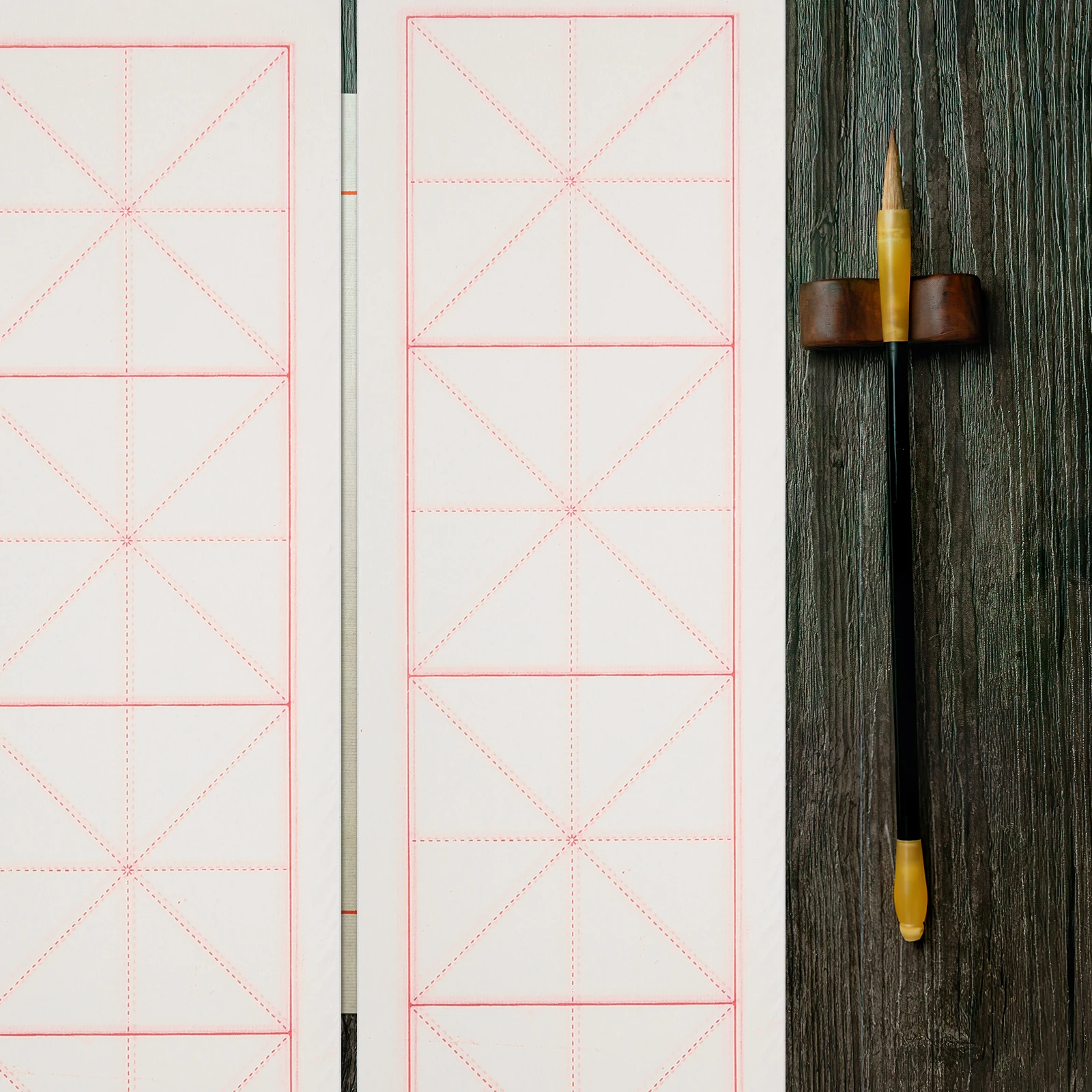 

Xuan Practice Sheets, Chinese Rice Paper For Calligraphy With Grid, Ink Resistant Writing Paper For Sumi Art,