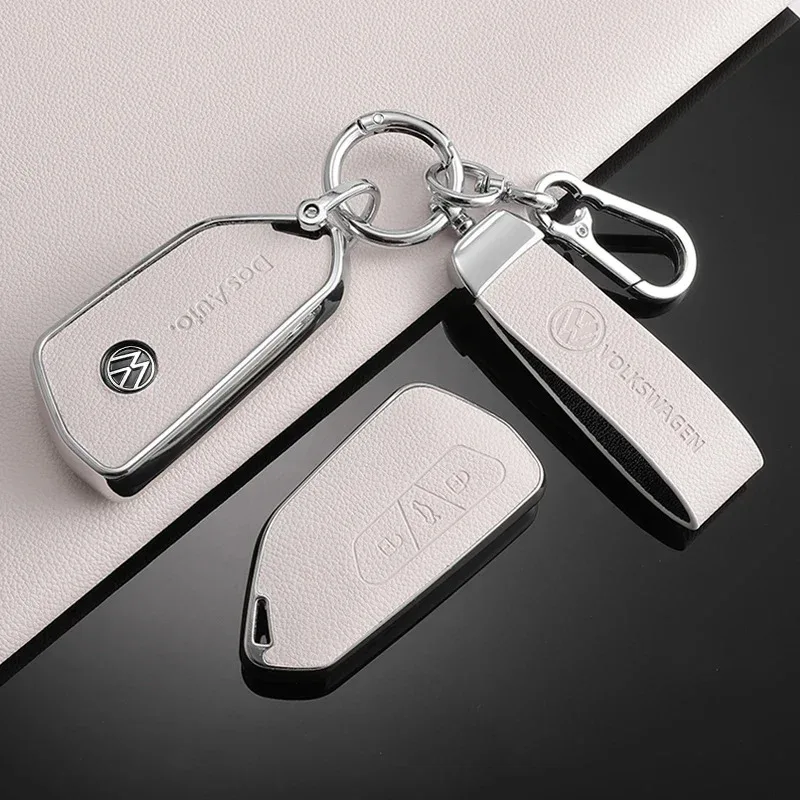 حافظة مفاتيح السيارة عن بعد من جلد البولي يوريثان غطاء حامل قذيفة لشركة فولكس فاجن فولكس فاجن جولف 8 ID.3 ID.4 MK4 MK8 2022 2021 GTI R اكسسوارات #1