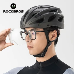 ROCKBROS Ultralight Cycling Helmet 58-62cm Head Circumference Bicycle Helmet Photochromic Goggles Sun Protection Men Bike Helmet